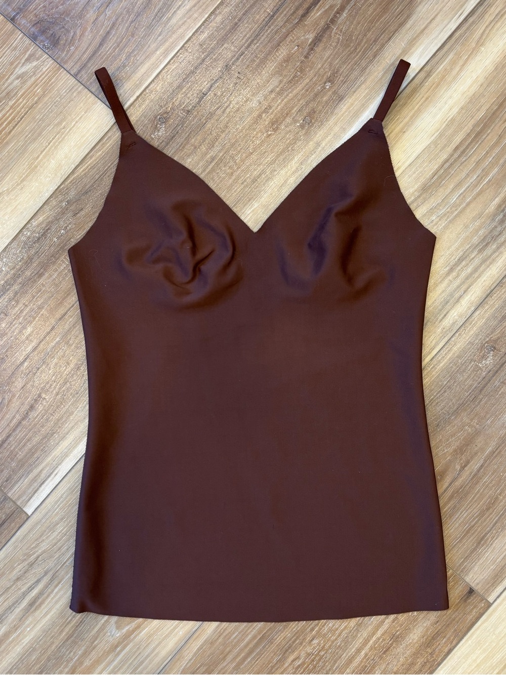 Women’s Brown Satin Cami Tank Top